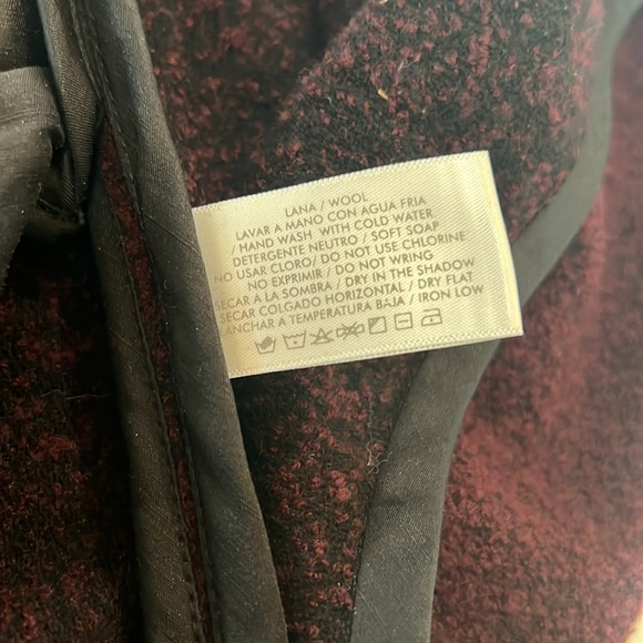 Casilda Mut 100% Wool Open Cardigan with pockets, pink & purple one size boho - Picture 4 of 12